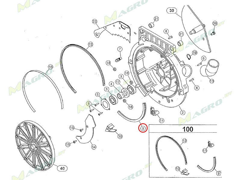 Проставка высевающего аппарата (нижняя) PL-00001, Wizard