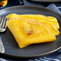 Блинчики с шафраном и ромом