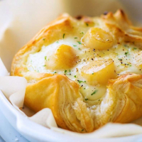 Слойки с гребешками