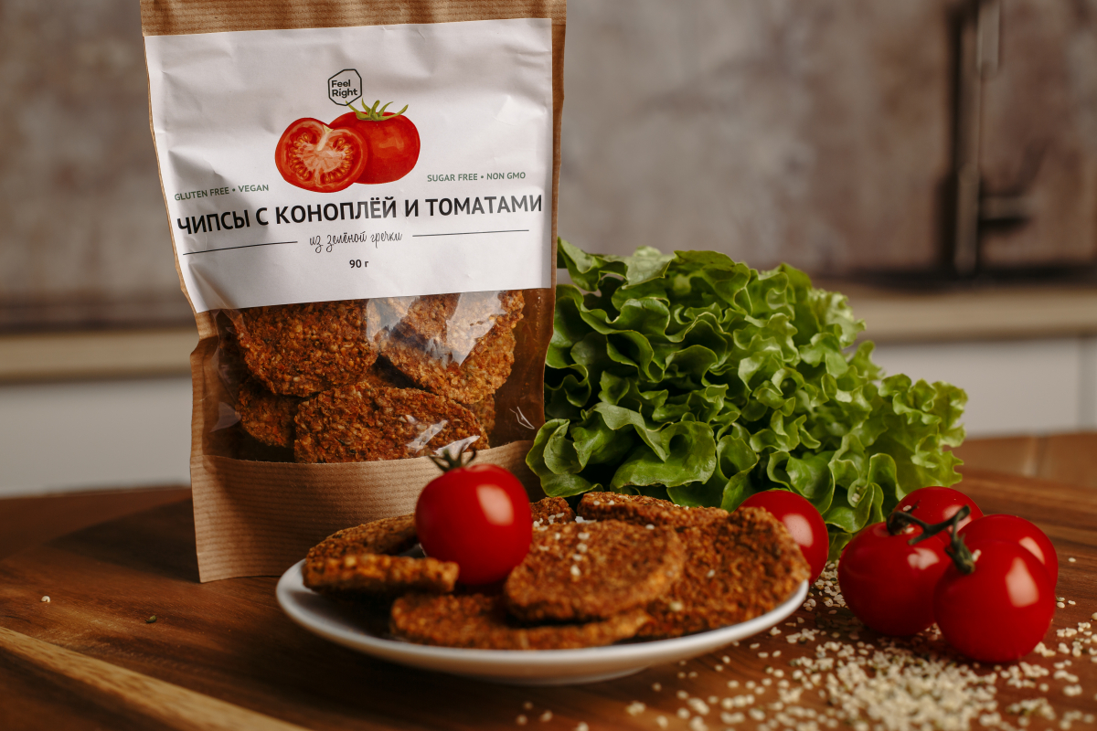 Чипсы  зеленая гречка/конопляные ядра/ томат(Копия)