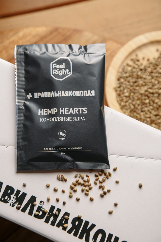 Ядра конопли, саше 30г в шоубоксе по 24 шт.