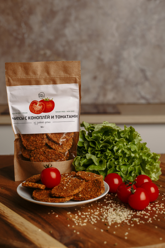 Чипсы  зеленая гречка/конопляные ядра/ томат(Копия)