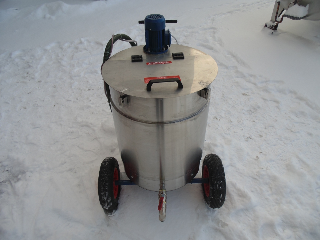 Молочное такси для выпойки телят на 150 литров с пастеризацией и стационарным теплообменником