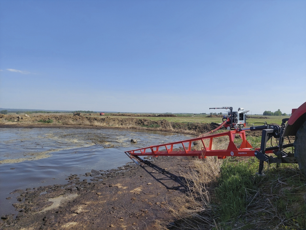 Лагунный миксер (мешалка) для навоза с приводом от ВОМ трактора