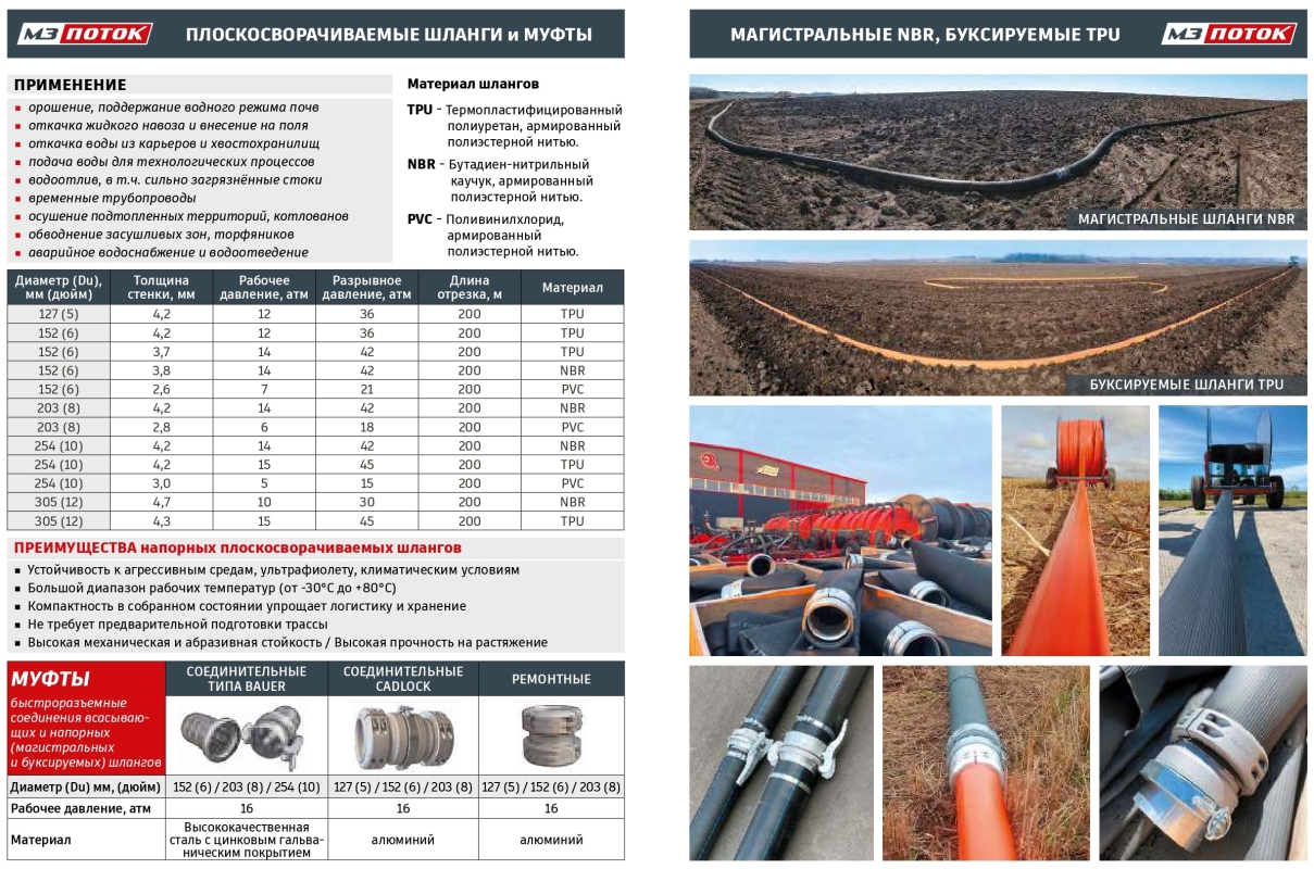 ​Шланговая система внесения органических удобрений (навоза)