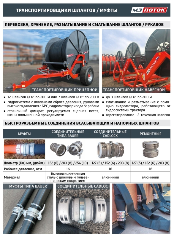 Плоскосворачиваемый напорный шланг / магистральный рукав NBR