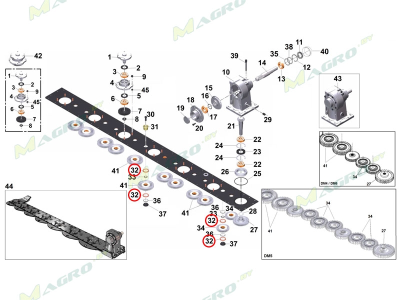 Кольцо нижнее DL045031 0352038